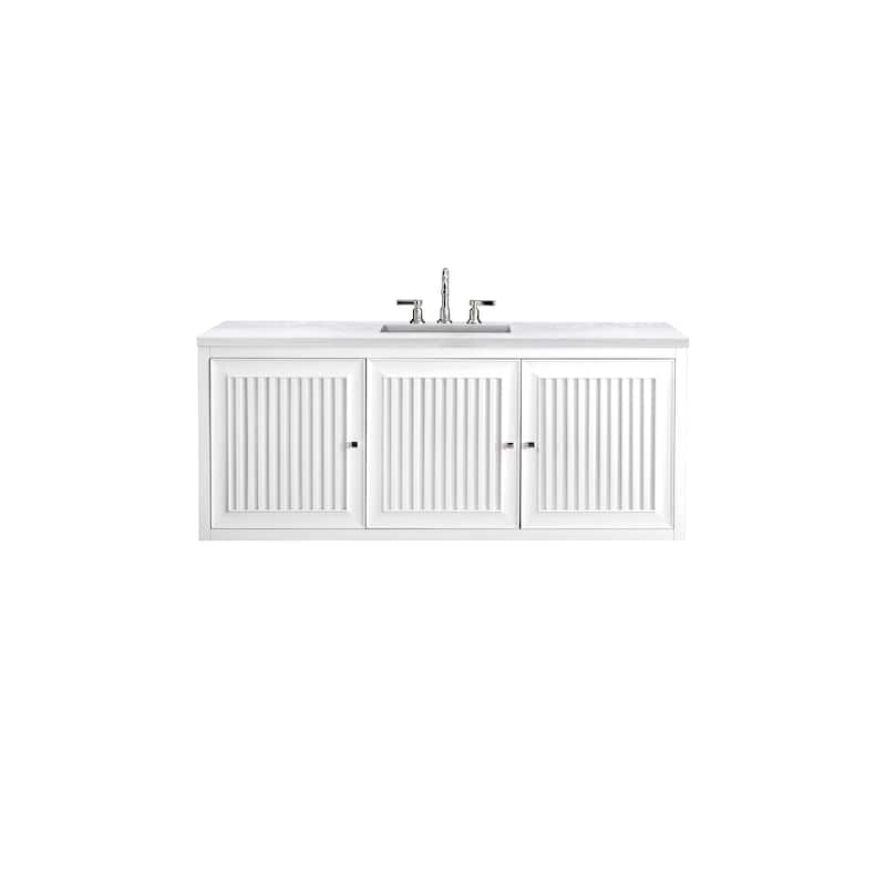 James Martin Vanities Athens 60" Single Vanity Cabinet, Glossy White