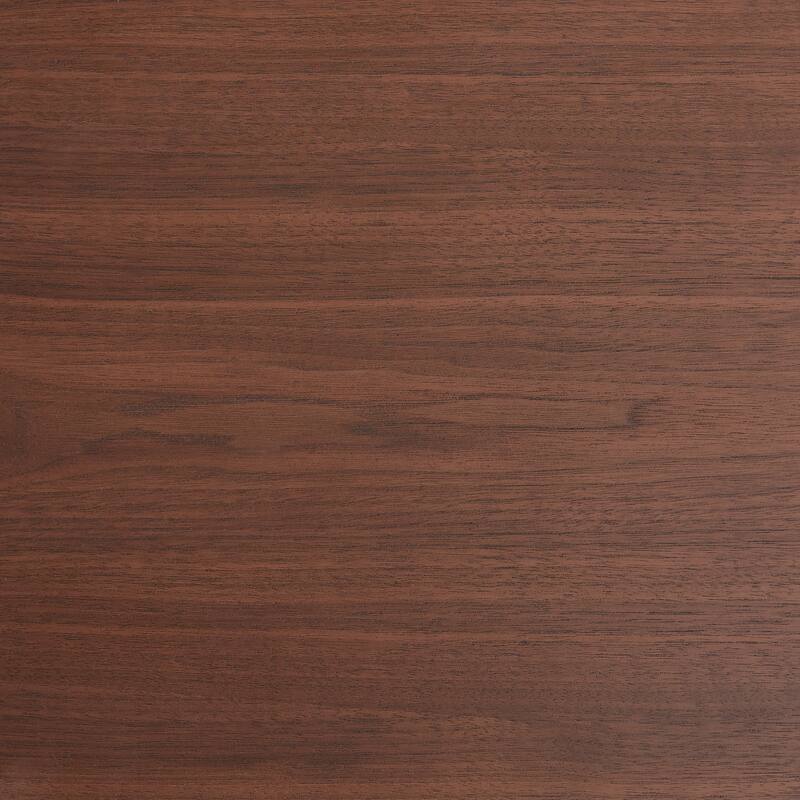 Coffee Table Walnut Wood Surface and Black Metel Feet