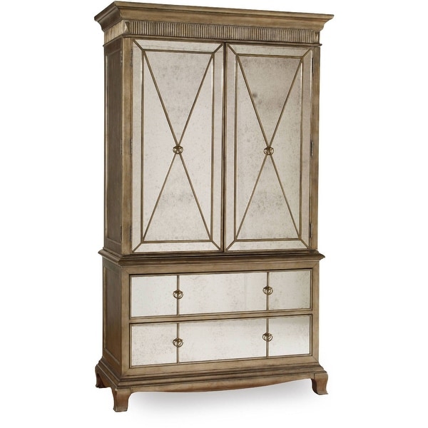 Hooker Furniture 3016-90013 52" Wide Armoire From the Sanctuary Collection - Bling Distressed Gold