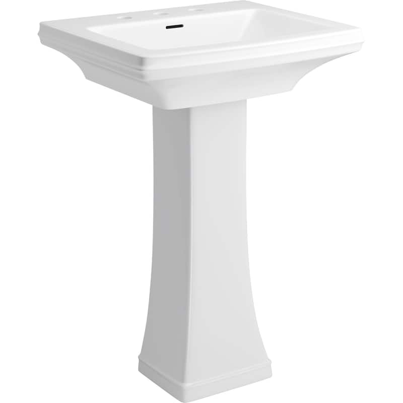 PROFLO PF1178 Holyoke 24-1/2" Rectangular Fireclay Pedestal Bathroom