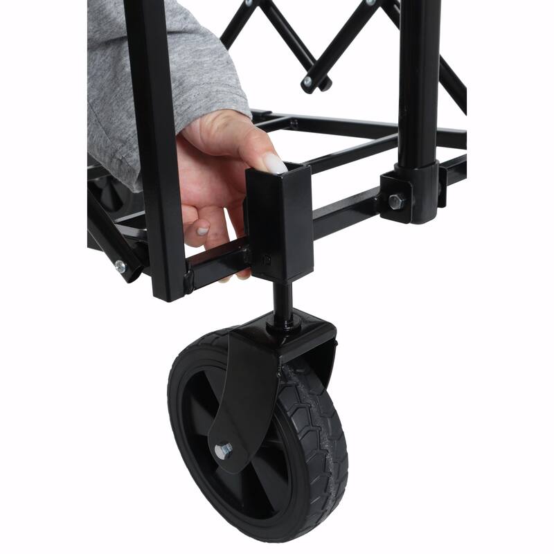 Expandable Dual-Layer Utility Wagon with 100% Extra Space, Ideal for Grocery Cart