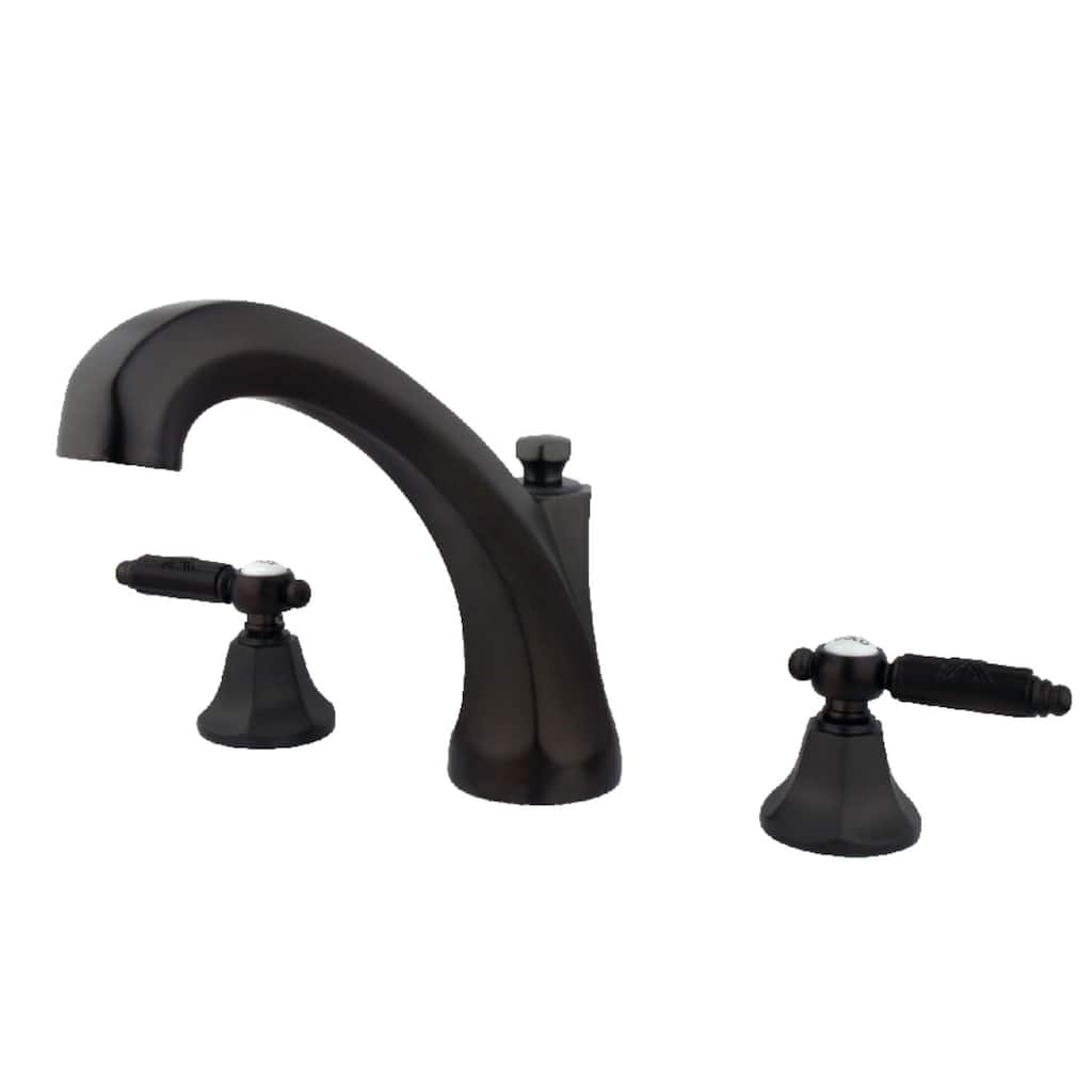 Kingston Brass Georgian Deck Mounted Roman Tub Filler with Lever