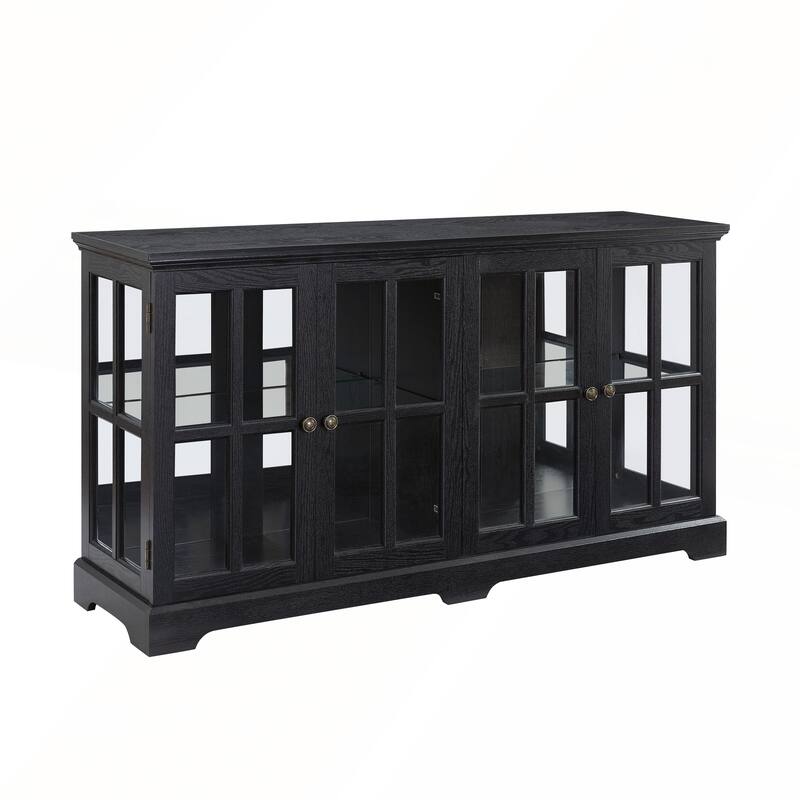 LED Curio Display Cabinet Antique Display Cabinet with Glass Doors