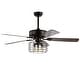 preview thumbnail 6 of 11, JONATHAN Y Edith 52" 3-Light Industrial Metal/Wood LED Ceiling Fan With Remote, Forged Black
