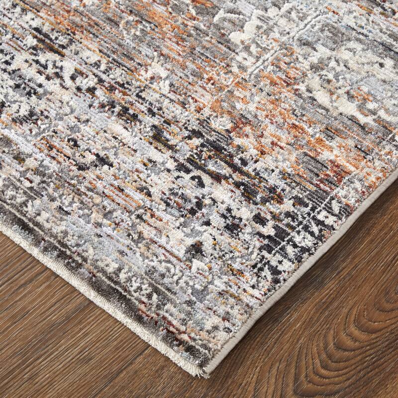 Grand Bazaar Ennis Machine Made Distressed Transitional Area Rug