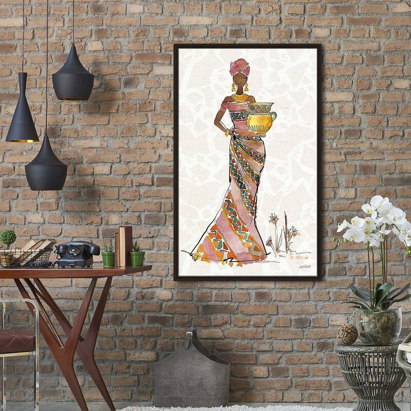 "African Flair X" Print on Floating Canvas