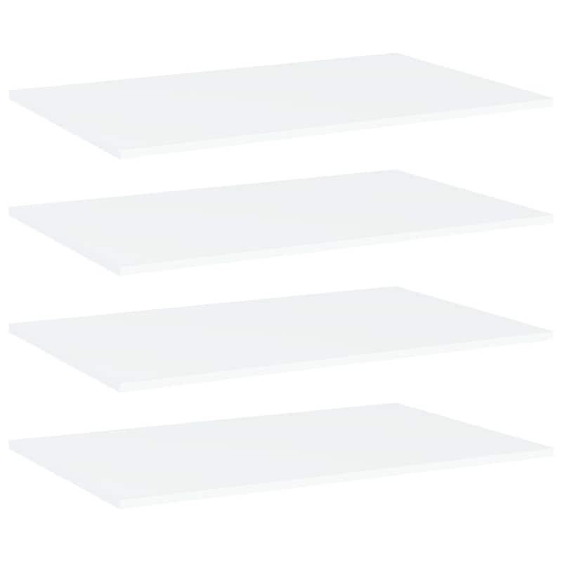 vidaXL Bookshelf Boards 4 pcs White 31.5"x19.7"x0.6" Chipboard