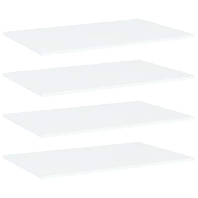 vidaXL Bookshelf Boards 4 pcs White 31.5"x19.7"x0.6" Chipboard