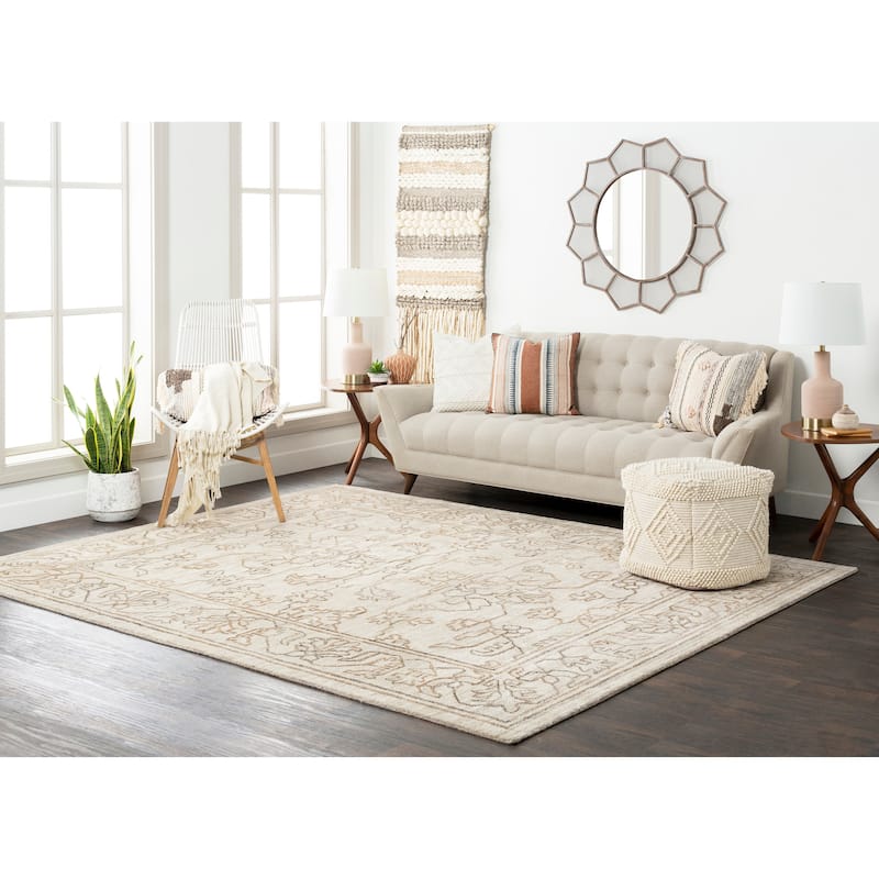 Surya Dove Hand-loomed Viscose Area Rug