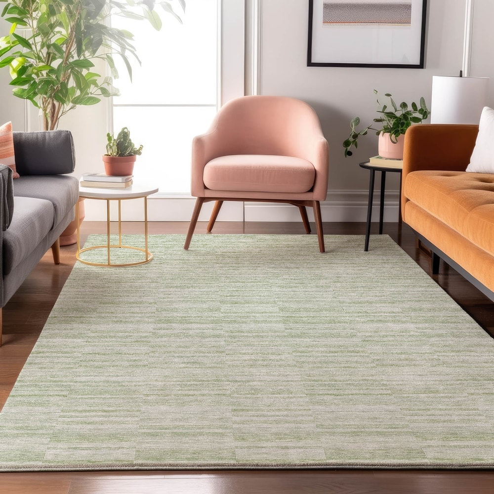 Premium Washable Super Soft Ombre Geo Stripe Mayfield Rug