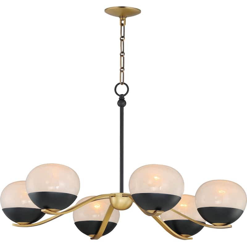 Maxim 24646MR Lucerne 6 Light 33" Wide Chandelier