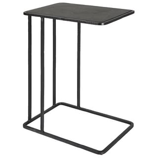 Uttermost 22905 12" Wide Iron, Plywood, and Stone End Table