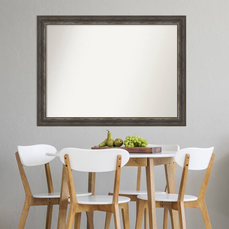 Non-Beveled Wall Mirror - Alta Rustic Char Frame