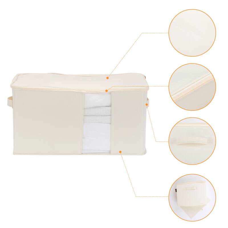 1 Pack Clothes Storage, Foldable Storage Bags for Organizing Bedroom, Clothing, Closet Organizers and Storage with Handles