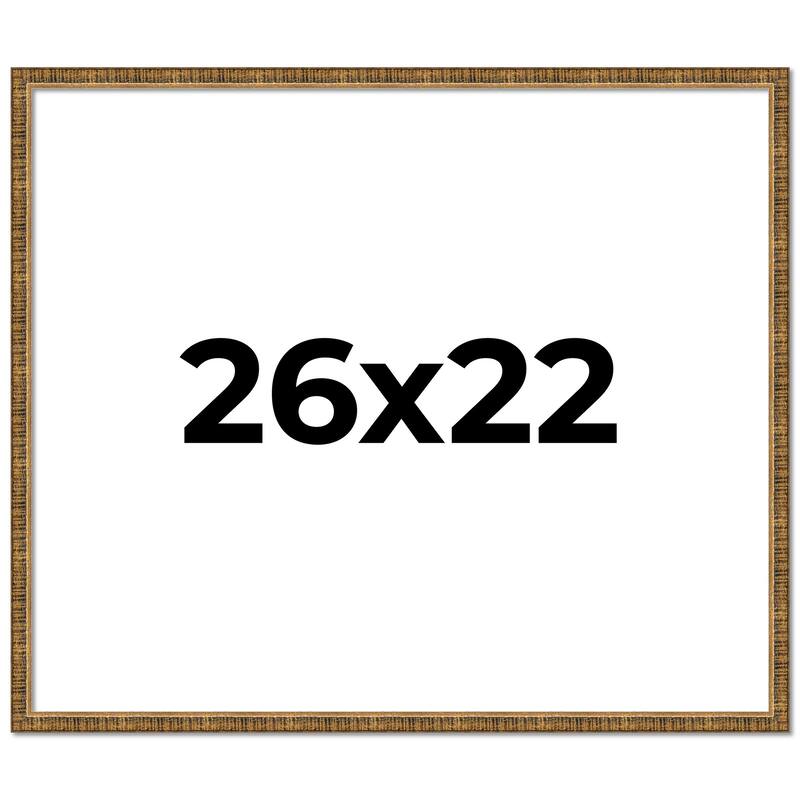 26x22 Frame Gold Kingsley Distressed Solid Wood Picture Frame Width