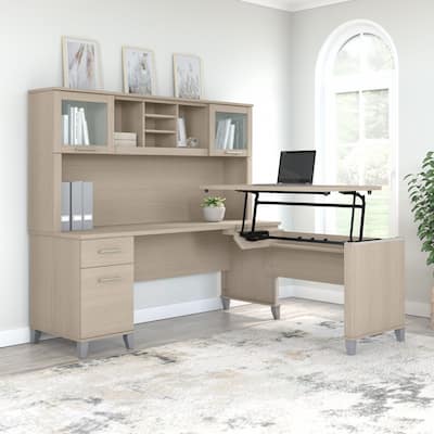 Bush Furniture Somerset 72W 3 Position Sit to Stand Desk