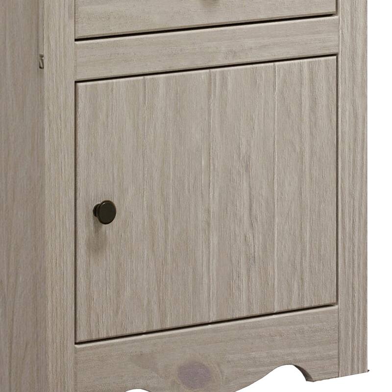 White 1 Drawer 21 in. W Nightstand with Sturdy Hardware and Ample Storage