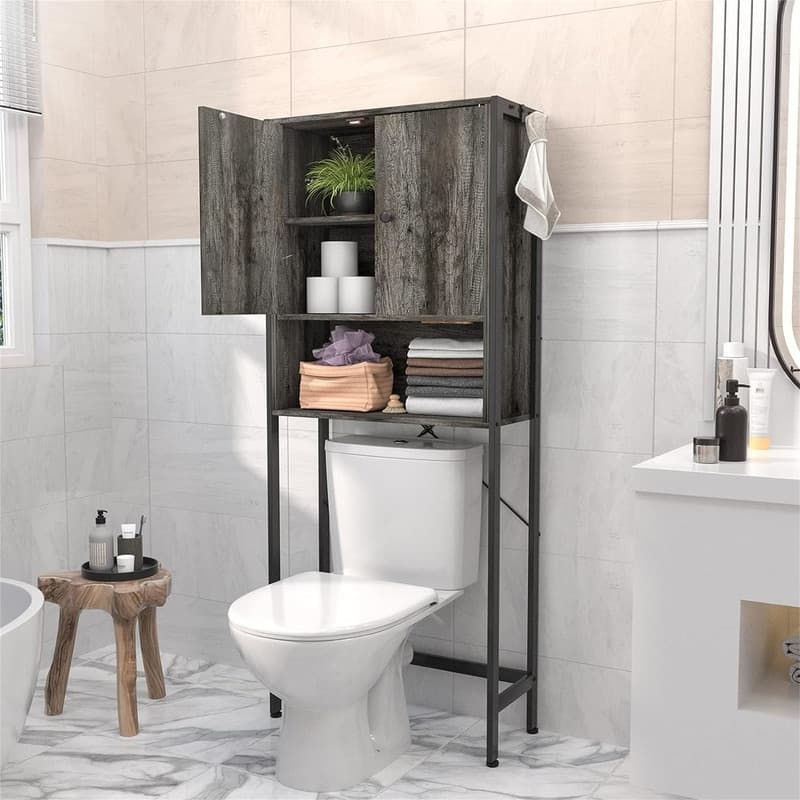 Over The Toilet Storage - 9.4"D x 24.8"W x 63.7"H