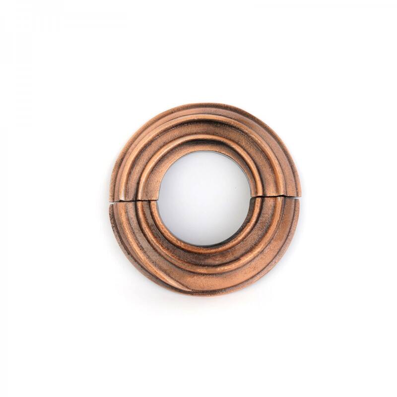Copper Oil Rubbed Spiral Radiator Flange 1-1/2" (IPS) Pipe Flange: 1-7/8" I D; 3-7/8" OD Renovators Supply