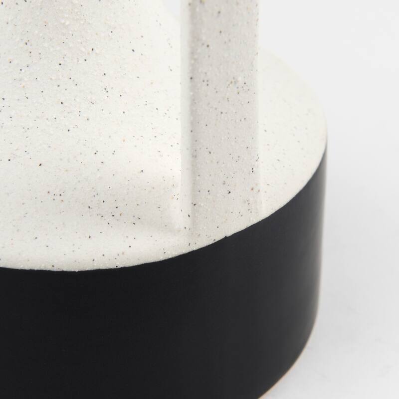 Burton Medium White & Black Ceramic Jug Vase