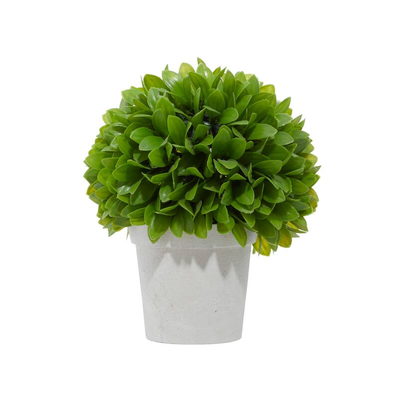 Green Potted Leaf - Green/Tan - 8 x 8 x 10
