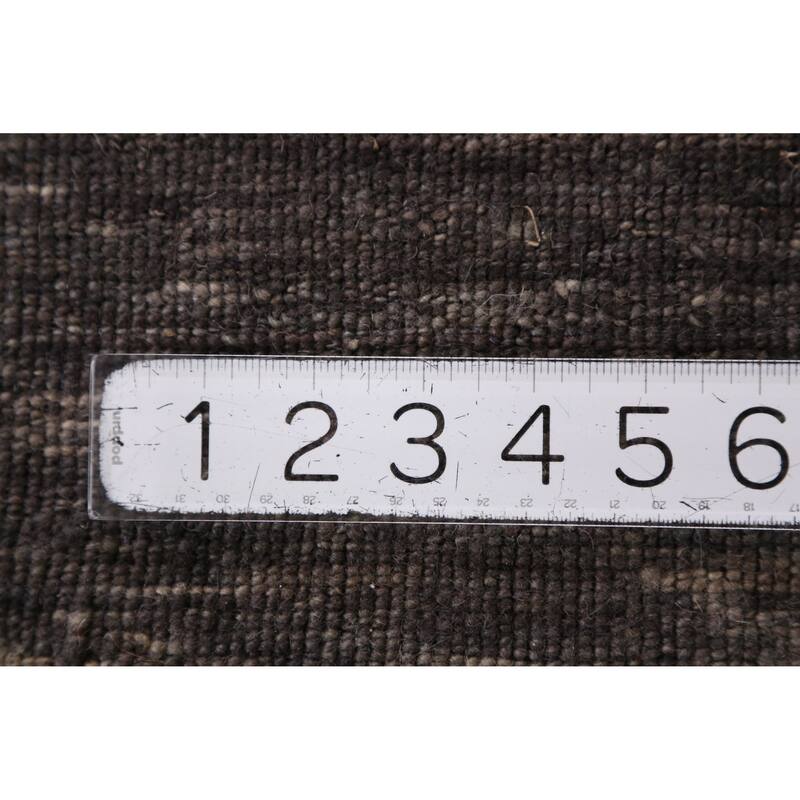 Hand Knotted Oriental 100% Wool Carpet Tribal Animal Pictorial Greys & Charcoal Gabbeh Area Rug - 11' 3'' X 8' 11''