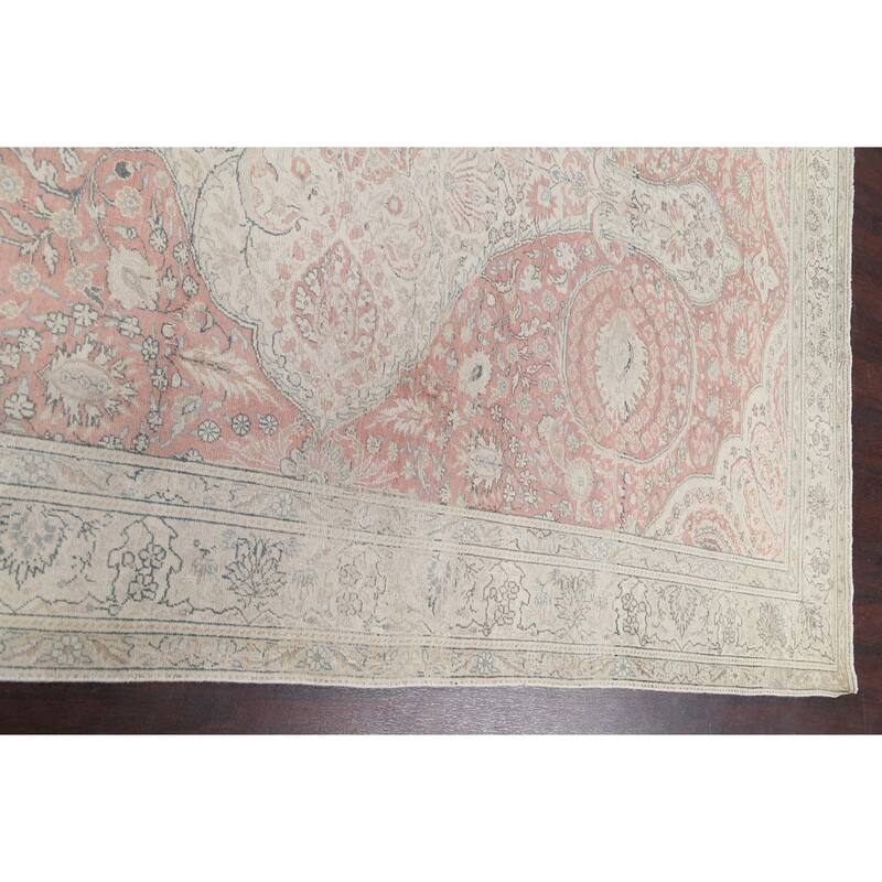 Vintage Muted Traditional Tabriz Persian Area Rug Wool Hand-knotted - 6'4" x 10'5"