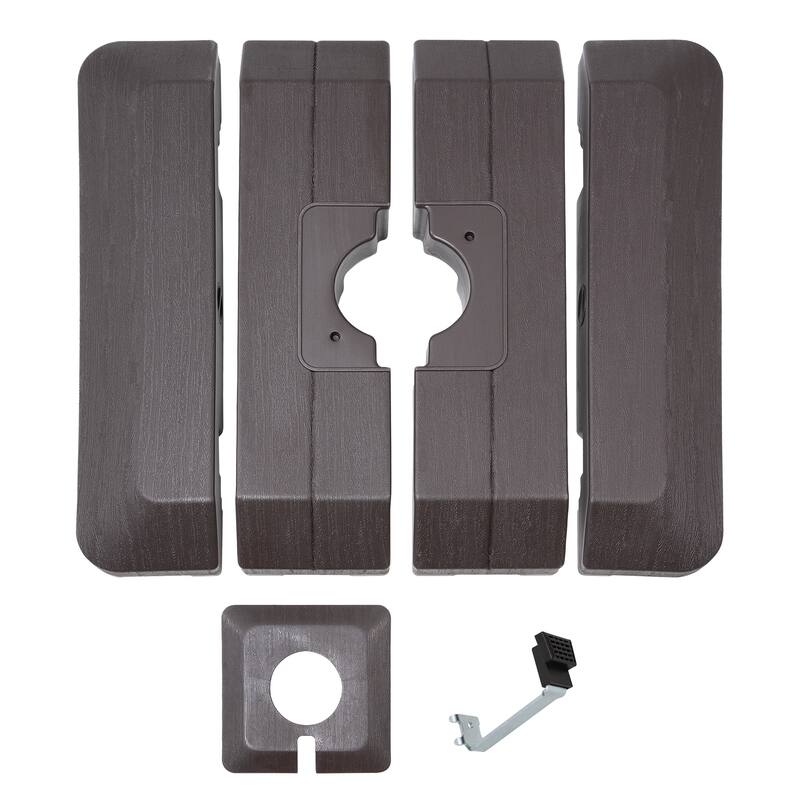 10FT Outdoor Square Patio Cantilever-Offset Umbrella with Base Stand