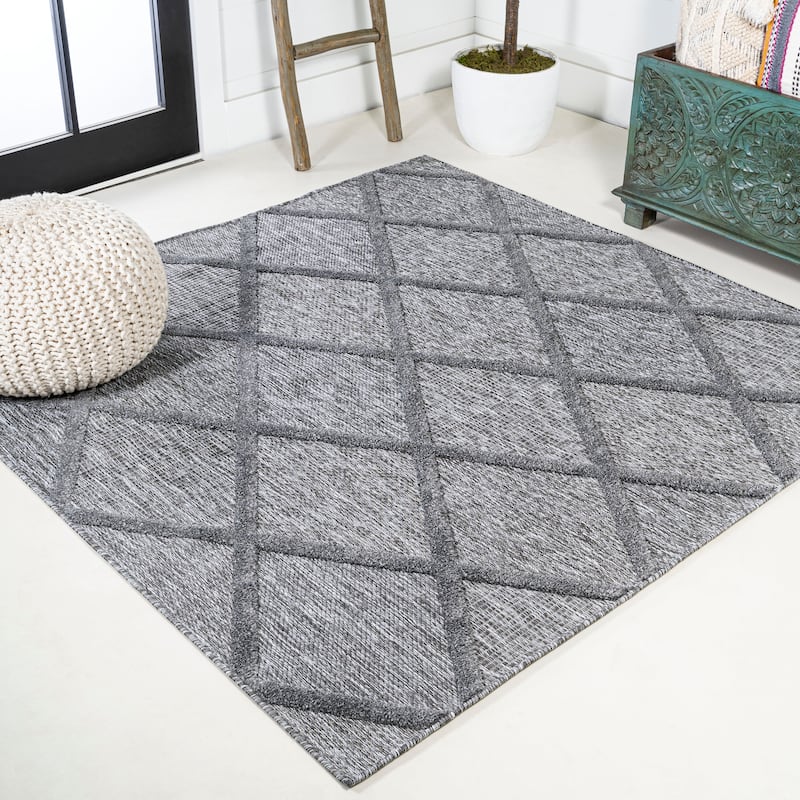 JONATHAN Y Talaia Diamond Trellis Indoor/Outdoor Area Rug