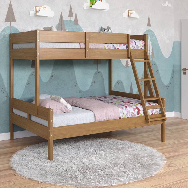 Low Board Twin over Full Urban Oak Panel Bunkbed