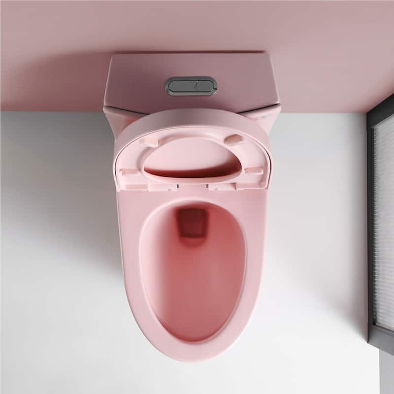 1.1/1.60 GPF Dual-Flush Elongated One Piece Toilet with Soft Close Seat - 27" x 16" x 31"