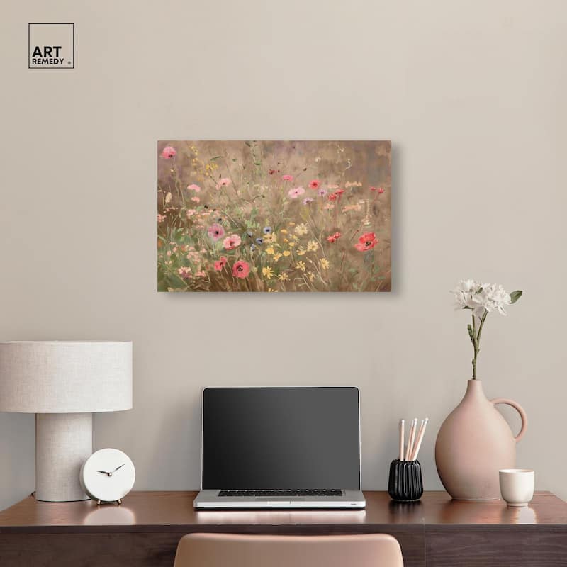Wildflower Meadow Canvas by Art Remedy, Gallery Wrapped