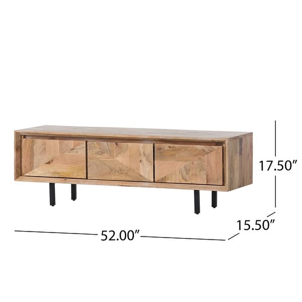 Girard Boho Handcrafted Mango Wood TV Stand by Christopher Knight Home ...