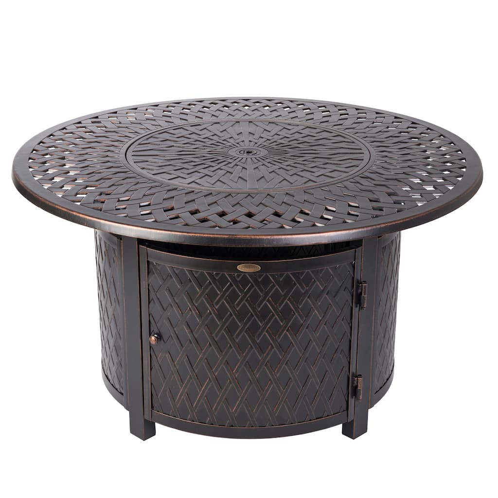 Verona Aluminum Round LPG Fire Pit - N/A