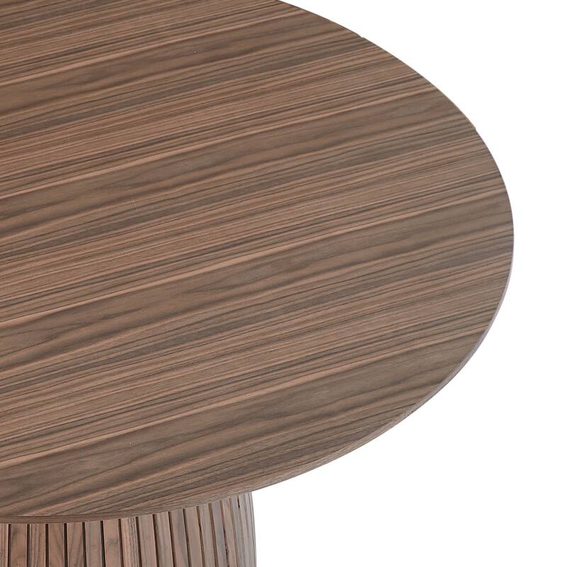 Round Dining Table Modern Wood Kitchen Table 47.24" Circular Tabletop for Leisure Coffee Table