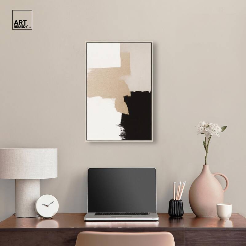 Beige and Black II Canvas by Art Remedy