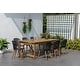 preview thumbnail 18 of 22, Amazonia Rawlins 9pc 100 FSC Wood Outdoor Patio Dining Set Black Sidechairs - Light Wood