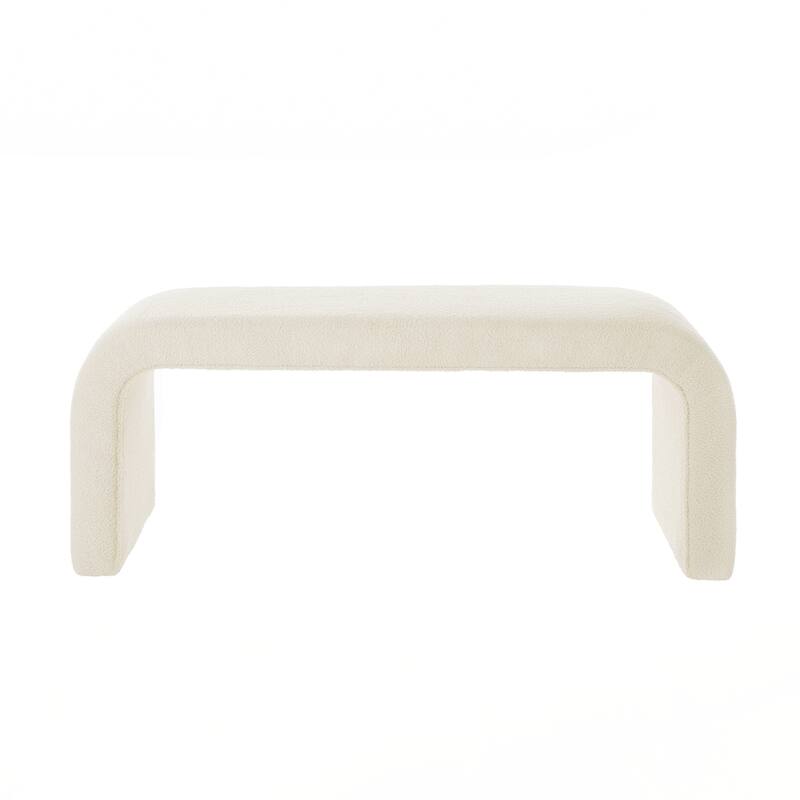 Set of 3 U-Shaped Modern Bench Ottoman Bench for Entryway