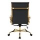 preview thumbnail 18 of 42, LeisureMod Harris High-Back Leather Office Chair With Gold Frame