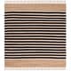preview thumbnail 2 of 7, SAFAVIEH Handmade Natural Fiber Tzanka Casual Jute Rug 6' Square - Natural/Black - Square