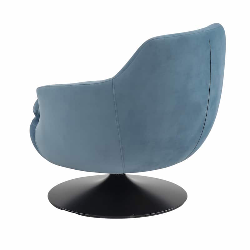 SAFAVIEH Couture Kristell Velvet Swivel Accent Chair - 31.1" W x 32.3" L x 29.5" H - 31Wx32Dx30H