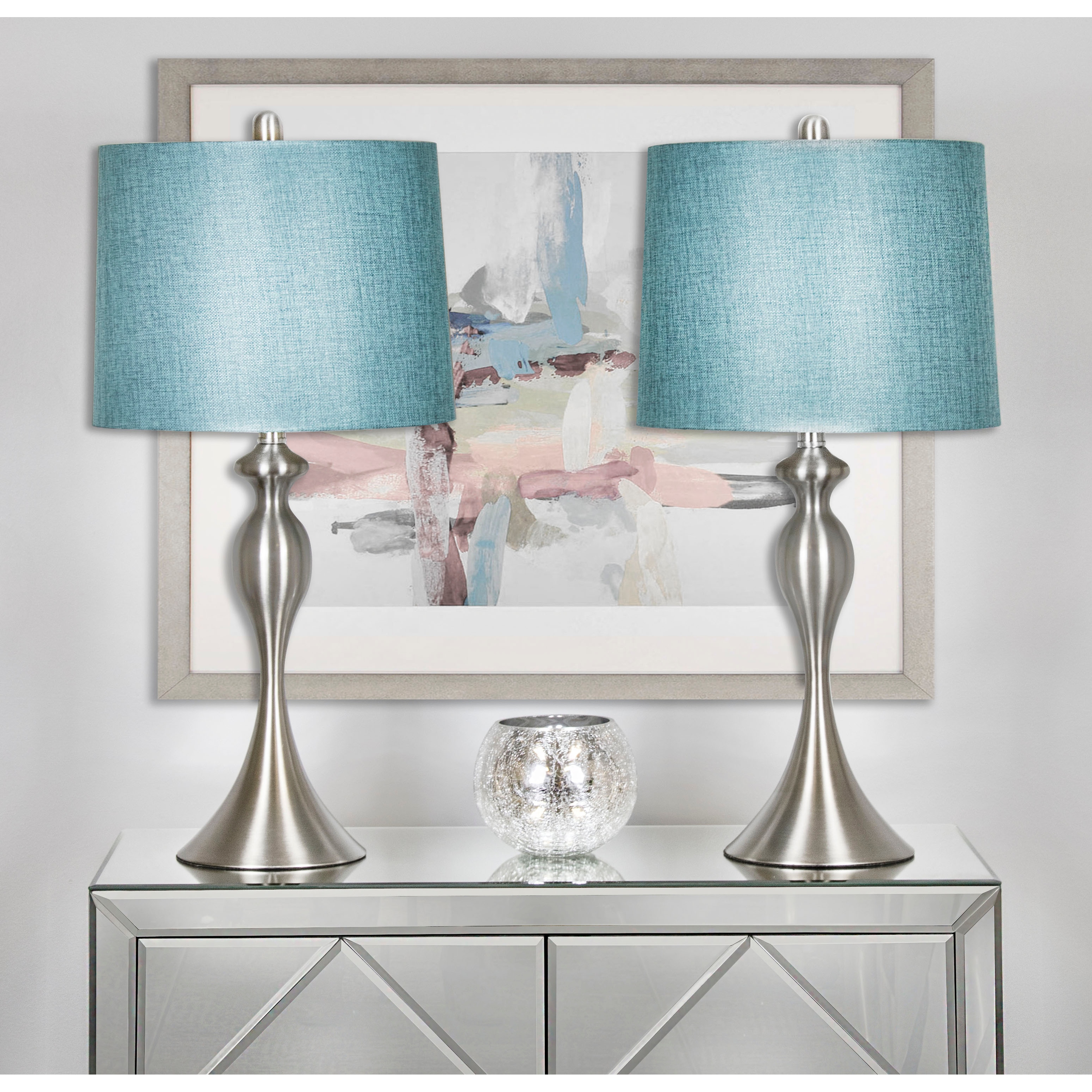 Grandview Gallery Curvy Metal Table Lamp Set of 2 Bed Bath