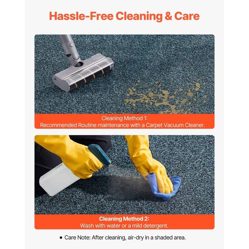 Slate Blue Carpet Floor Mat 6x4 ft Soft Non-Slip Durable Commercial Home Rug - 72.01 x 47.99 x 0.28 in