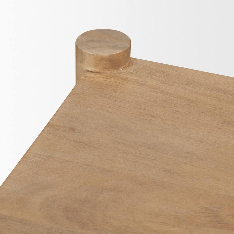 Grier Light Brown Solid Wood With Cane Accents Media Console