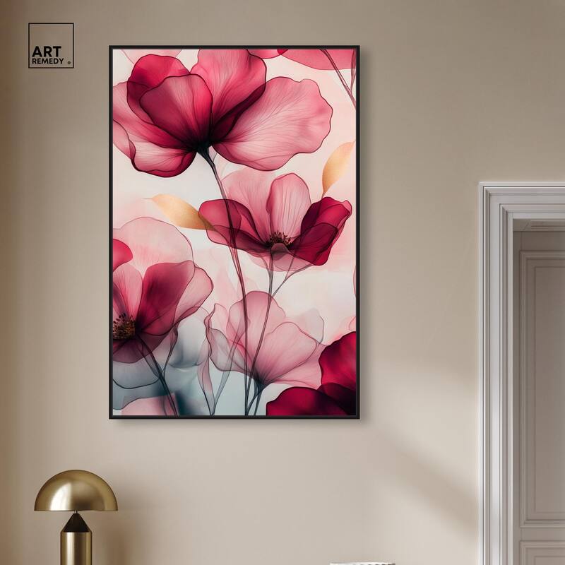 Chiffon Cherry Charm Canvas by Art Remedy