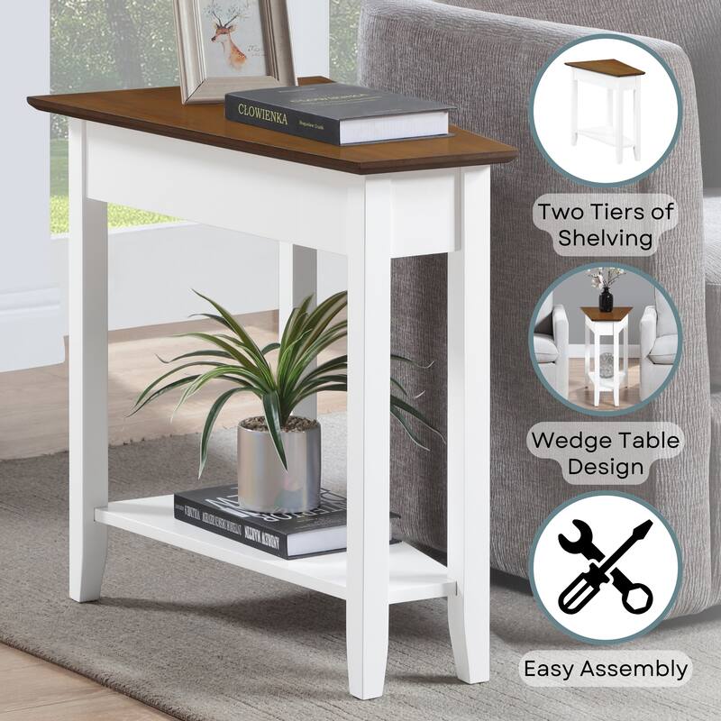 Convenience Concepts American Heritage Wedge End Table with Shelf
