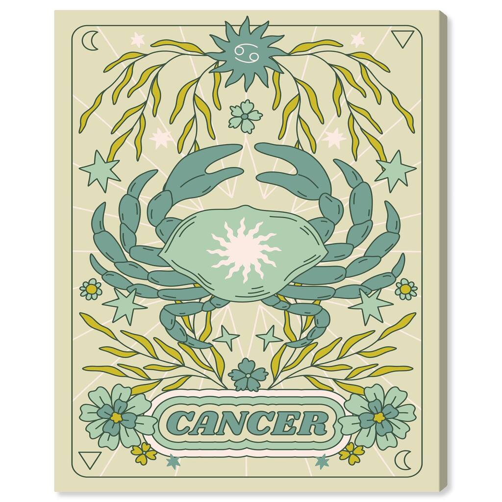 Cancer Stars Card Canvas by Art Remedy, Gallery Wrapped
