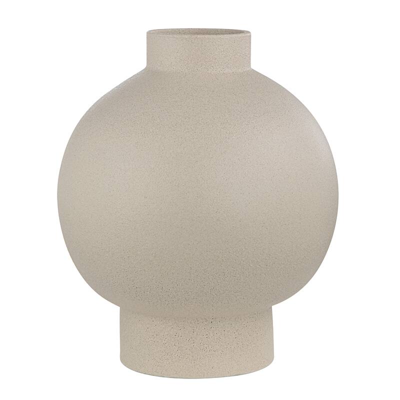 Renwil Lamoureux Indoor Ceramic Vase, Textured Matte Ivory