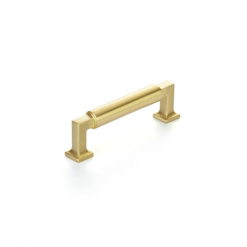 Schaub and Company 477 Haniburton 3-1/2" Center to Center Modern - Satin Brass