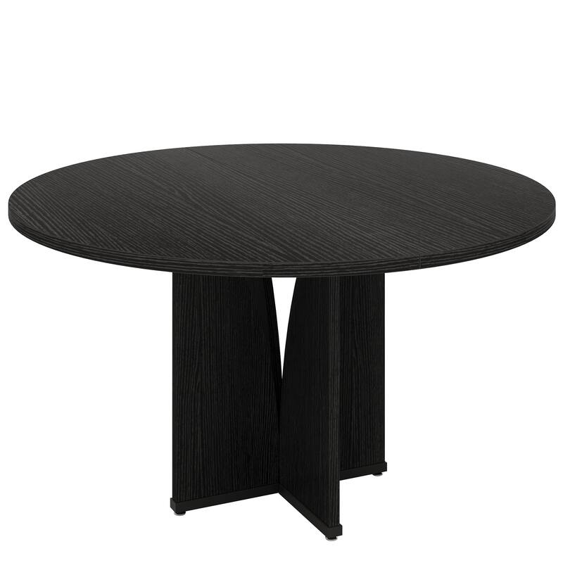 Wooden Large Dining Table, Round Kitchen Table for Dining/Living Room